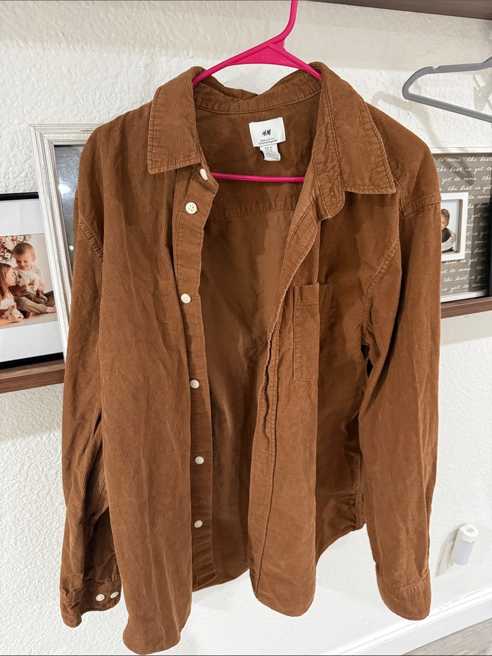 H&M Brown Corduroy Button-Up Jacket